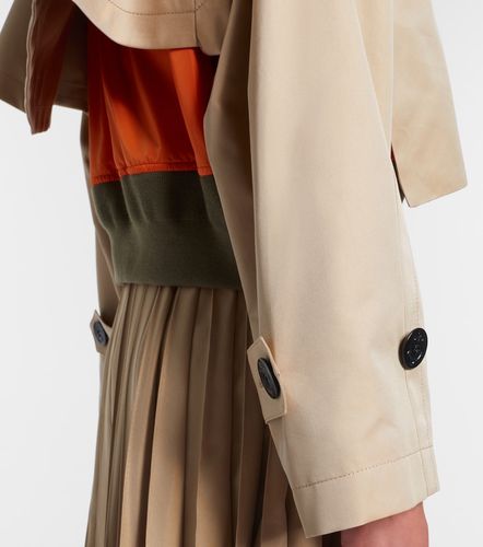 Giacca in gabardine e twill di misto cotone - Sacai - Modalova