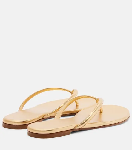Calypso metallic leather thong sandals - Gianvito Rossi - Modalova