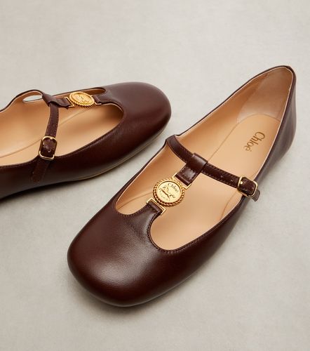Leonore embellished leather ballet flats - Chloe - Modalova