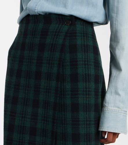 Checked fringed wool-blend wrap skirt - Polo Ralph Lauren - Modalova