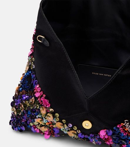 Clutch Envelope Medium aus Satin mit Pailletten - Dries Van Noten - Modalova