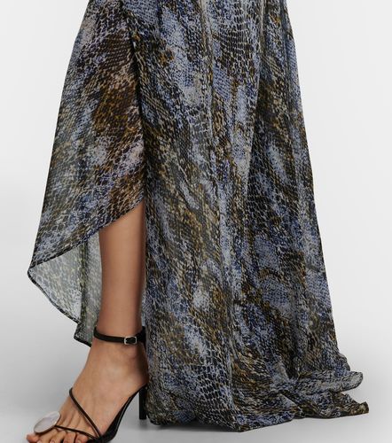 Snake-print draped silk maxi dress - Christopher Esber - Modalova