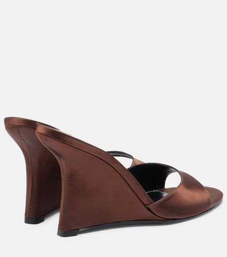 Mules Brigitte in satin con zeppa - Staud - Modalova