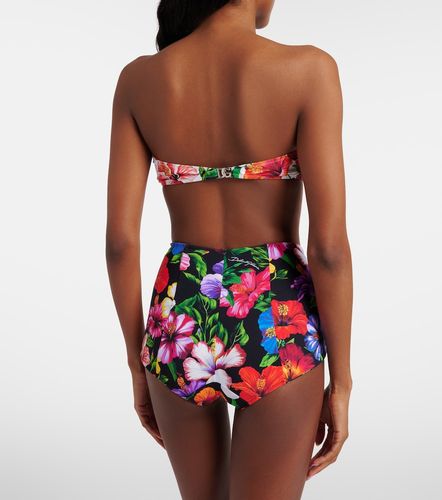 Bikini con fiocchi e stampa floreale - Dolce&Gabbana - Modalova