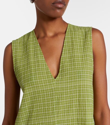 Derya checked cotton minidress - Asceno - Modalova