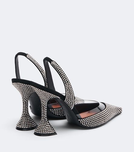 Lara embellished suede slingback pumps - Amina Muaddi - Modalova