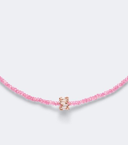 Collar Infinite de oro rosa de 18 ct con diamantes y espinelas - Suzanne Kalan - Modalova