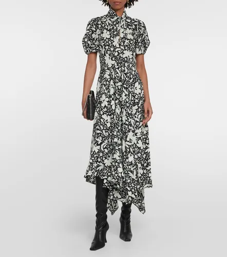 Vestido midi de seda floral - Stella McCartney - Modalova