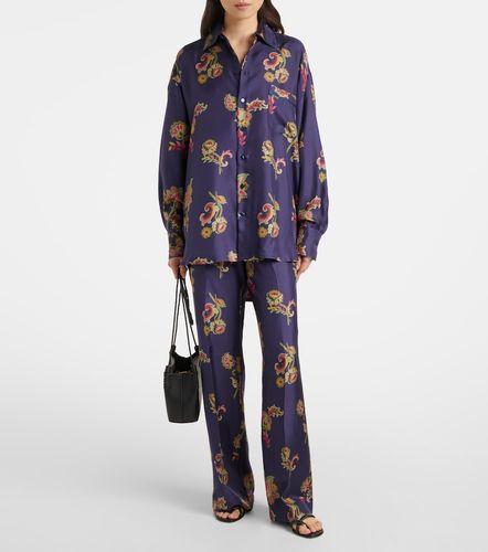 Pantaloni a gamba larga in seta - Etro - Modalova