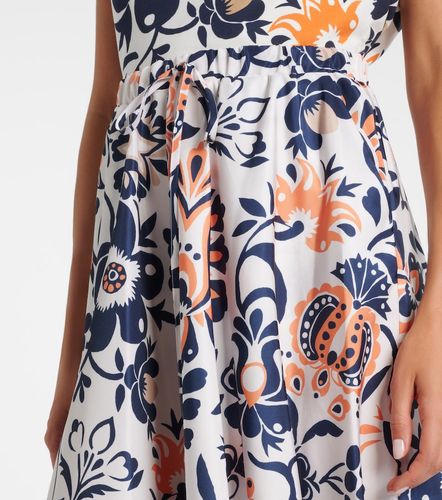 Falda midi de satén estampada - La DoubleJ - Modalova