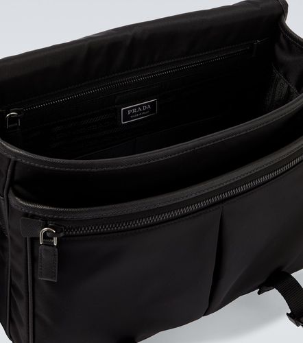 Re-Nylon leather-trimmed messenger bag - Prada - Modalova