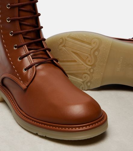 Urbancombat leather combat boots - Max Mara - Modalova