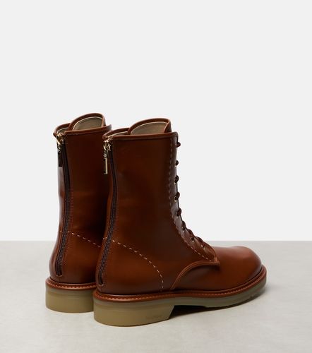 Urbancombat leather combat boots - Max Mara - Modalova