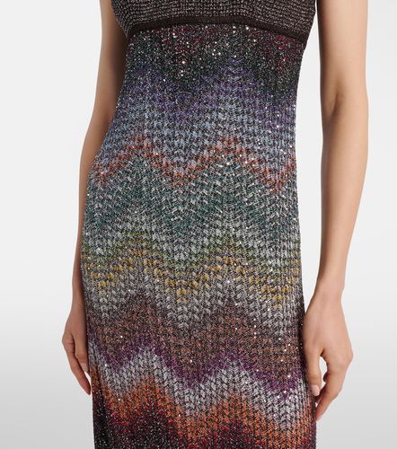 Vestido largo de lamé en zigzag - Missoni - Modalova