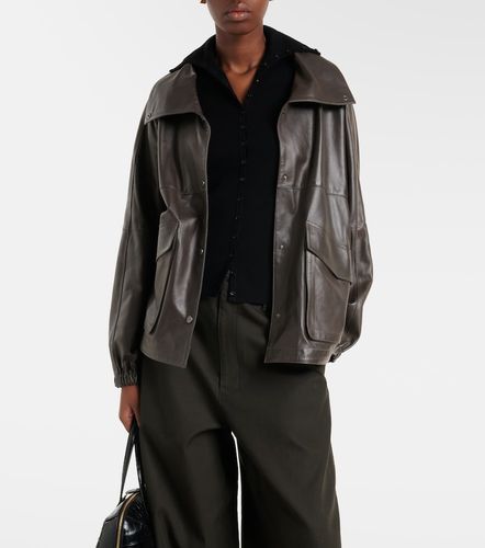 Nour Hammour Anorak leather jacket - Nour Hammour - Modalova