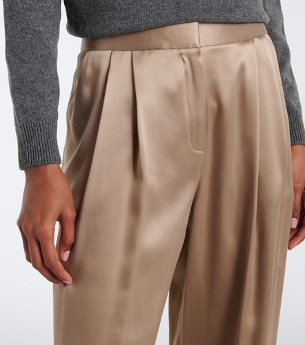 Pantaloni a gamba larga con pinces in seta - Tom Ford - Modalova