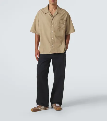 Loewe Wide-Leg Jeans mit Leder - Loewe - Modalova