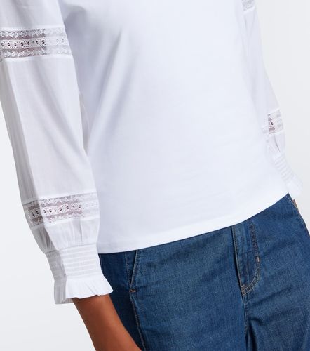 Top Bellamie in misto cotone con pizzo - Veronica Beard - Modalova