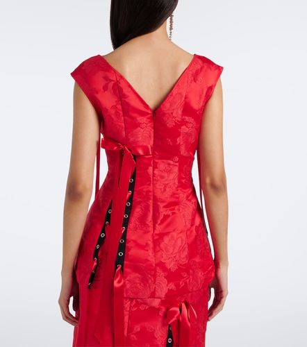 Top de brocado floral con lazo - Simone Rocha - Modalova
