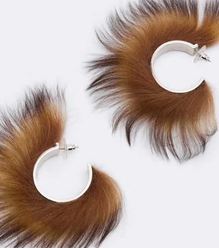 Orecchini a cerchio in shearling - Acne Studios - Modalova