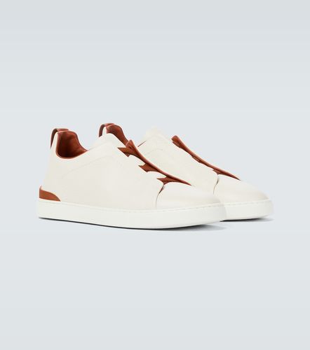 Triple Stitch leather sneakers - Zegna - Modalova