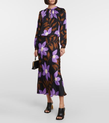 Falda midi Kaiya de satén estampada - Velvet - Modalova