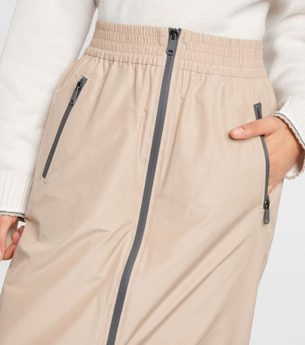 Gonna lunga in taffetà con zip - Brunello Cucinelli - Modalova