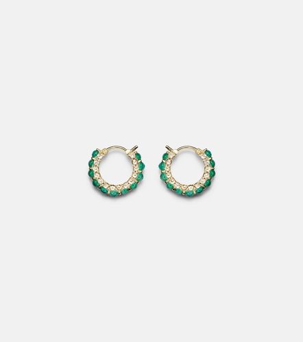 Orecchini in oro 18kt con smeraldi e diamanti - Ileana Makri - Modalova