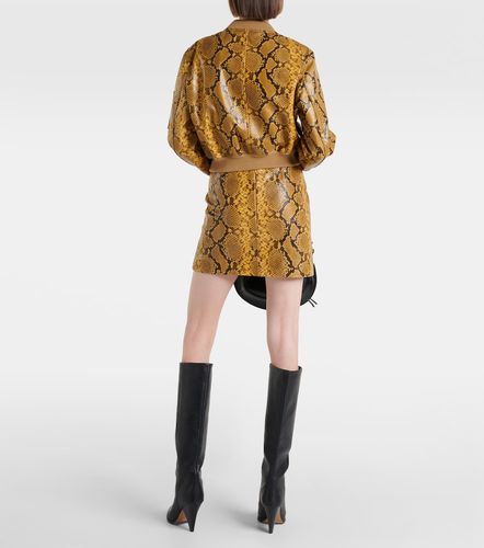 Cerem snake-effect leather bomber jacket - Isabel Marant - Modalova