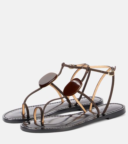 Cairo embellished leather sandals - Amanu - Modalova