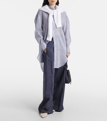 Camicia in organza di lino e seta con monili - Brunello Cucinelli - Modalova