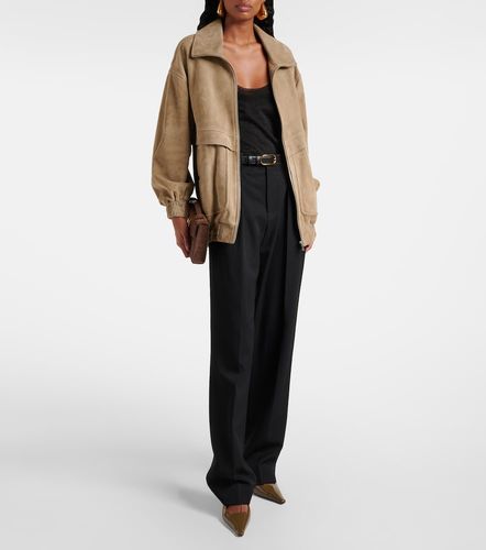 Beck suede bomber jacket - Nour Hammour - Modalova