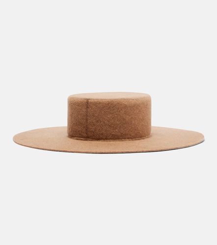 Monogram wool-blend felt canotier hat - Ruslan Baginskiy - Modalova