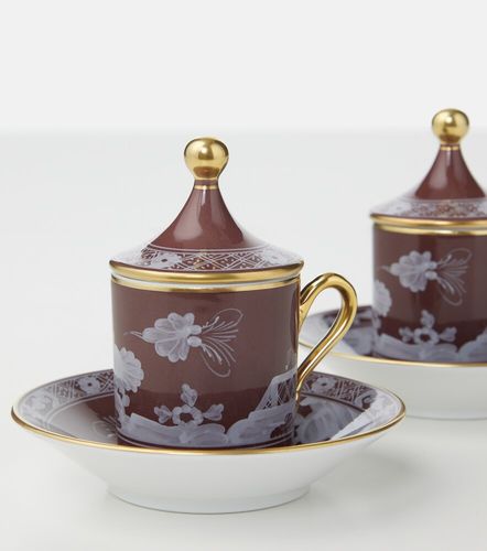Oriente Italiano - Set di 2 tazzine da caffè con coperchio e piattino - Ginori 1735 - Modalova