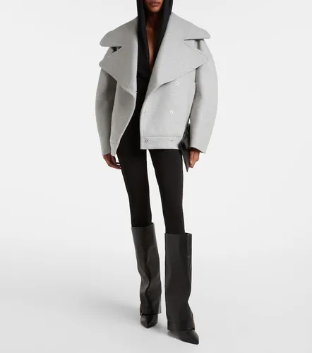 Abrigo marinero oversized de lana y cachemir - Balmain - Modalova