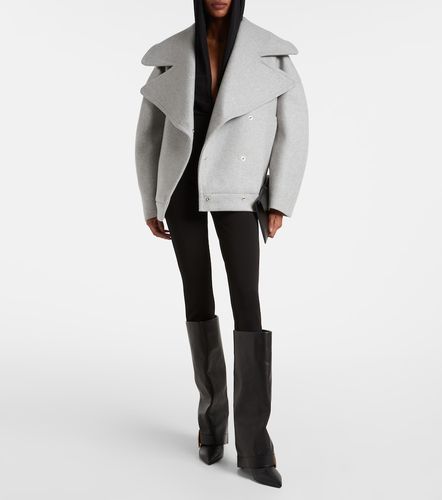 Oversized wool and cashmere peacoat - Balmain - Modalova