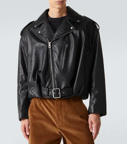 Loewe Balloon leather biker jacket - Loewe - Modalova