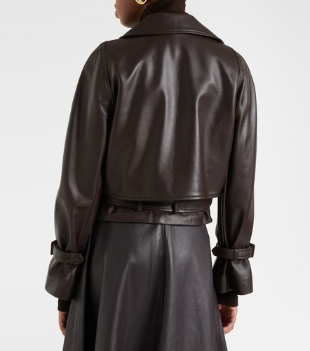 Hatti cropped leather jacket - Nour Hammour - Modalova