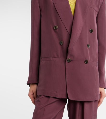 Double-breasted silk blazer - Saint Laurent - Modalova