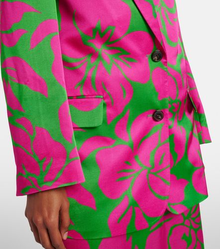 Blazer de satén floral - Dries Van Noten - Modalova