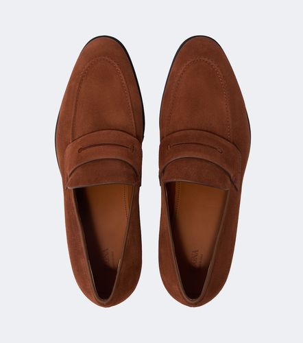 Zegna Suede penny loafers - Zegna - Modalova