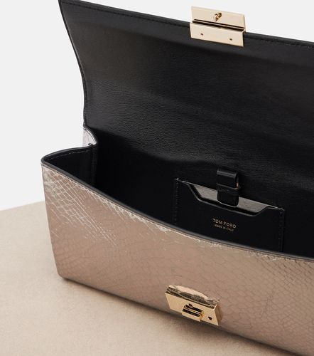 Jean snake-effect metallic leather clutch - Tom Ford - Modalova