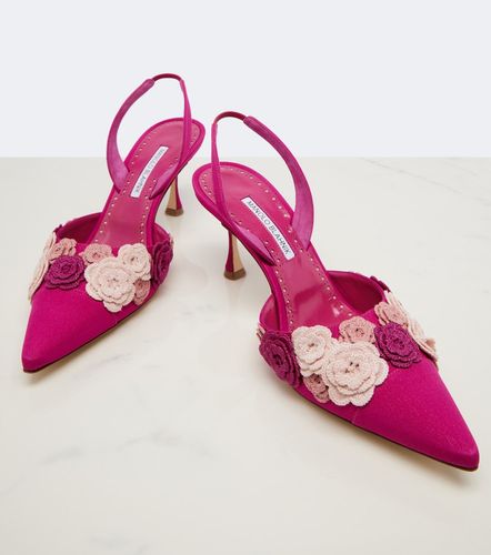 Pumps slingback Svemuta con fiori applicati - Manolo Blahnik - Modalova