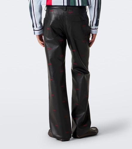Loewe Logo leather flared pants - Loewe - Modalova