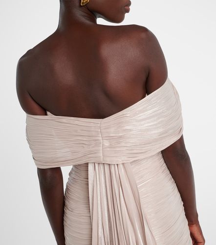 Off-shoulder pleated bustier gown - Marmar Halim - Modalova