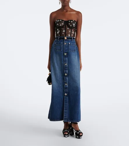 Bustier-Top aus Mesh mit Pailletten - Dolce&Gabbana - Modalova