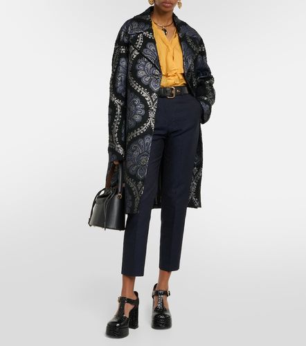 Printed cotton-blend jacquard slim pants - Etro - Modalova