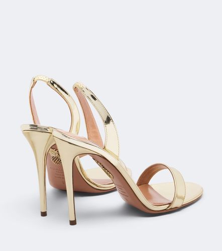 So Nude 105 metallic leather sandals - Aquazzura - Modalova