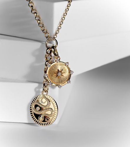 Collana con pendente Wholeness & True Love in 18kt e diamanti - FoundRae - Modalova