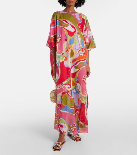 Caftán Orchidee de muselina de algodón - Pucci - Modalova